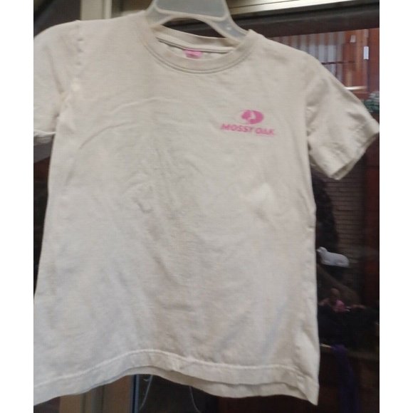 Petite Womans Mossy Oak SS T-shirt Small Gray & Pink - Picture 1 of 2